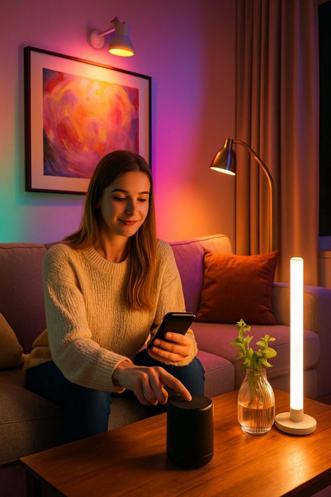 decoracion con iluminacion inteligente
